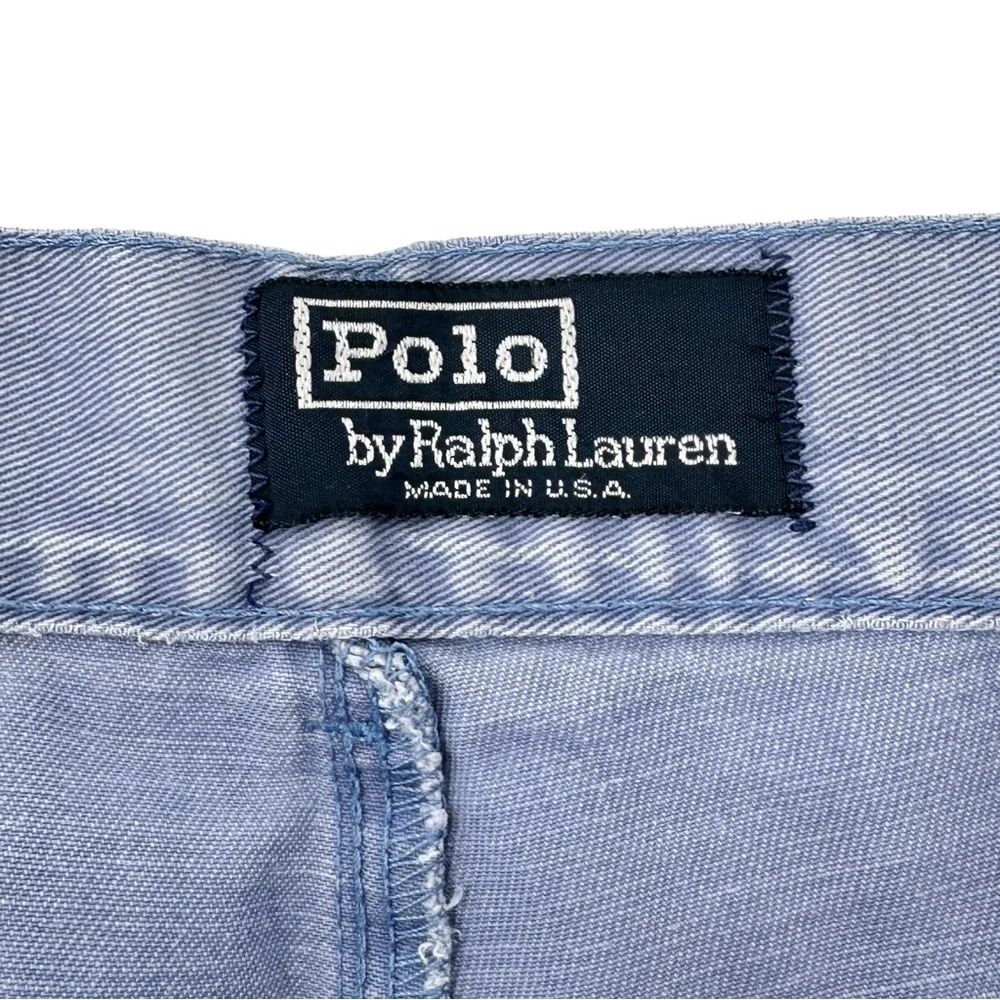 Polo Ralph Lauren RARE Vintage Made in USA Blue Cotton Shorts sz 34